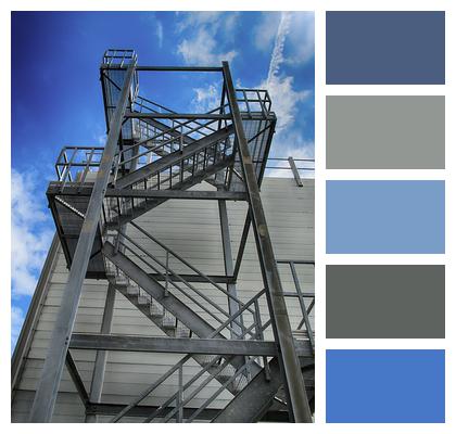 Metal Industrial Nature Hdr Stairs Sky Gray Industry Building Steel Exterior Architecture Image